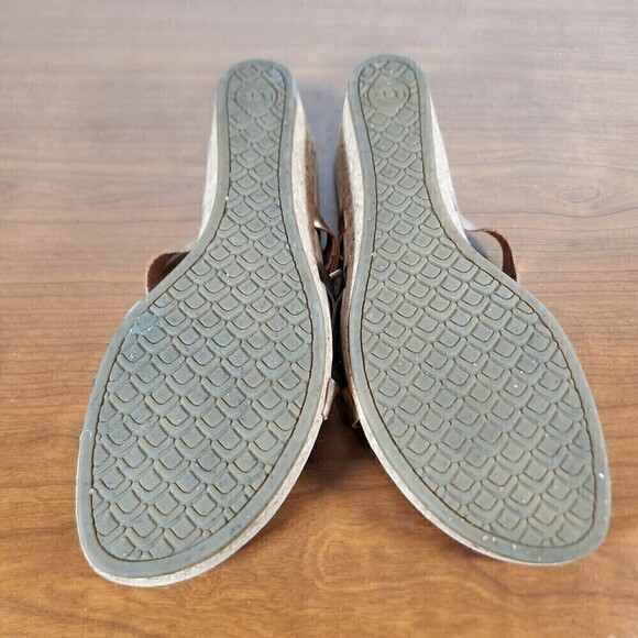 Stylish Women's Wedge Sandals - Bronze and Black - Picture 10 of 12